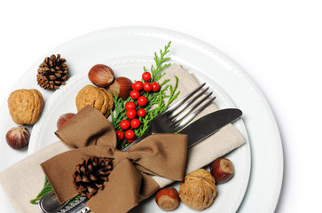 christmas place setting