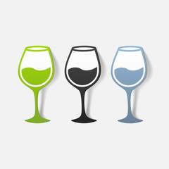 realistic design element: wineglass