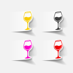 realistic design element: wineglass