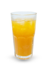 Orange juice, isolated on white background.