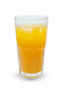 Orange juice, isolated on white background.