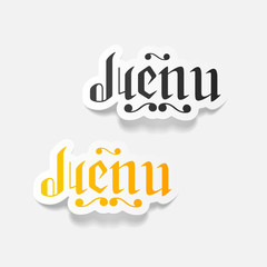 realistic design element: menu