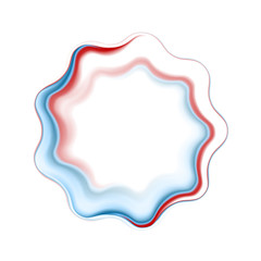 Abstract bright wavy logo ring