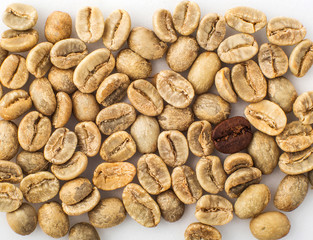 Fototapeta na wymiar scattering of coffee beans