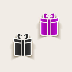 realistic design element: gift box