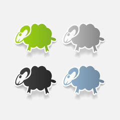 realistic design element: sheep