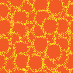 Cute seamless background with abstract orange circles