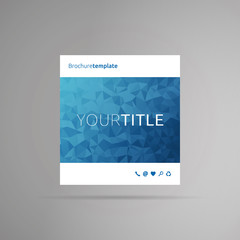 Blue brochure template