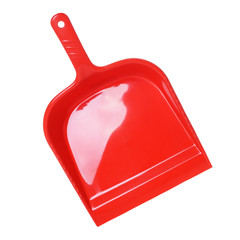 Red shovel isolated on white background