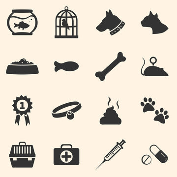 Vector Set of Pets Icons