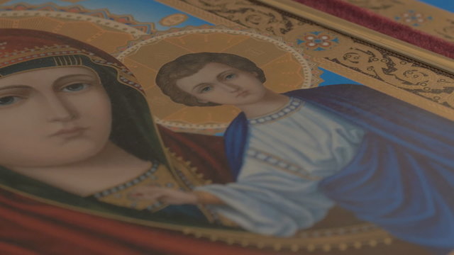 Madonna (Mary) of Jerusalem and a child (Jesus Christ) HD