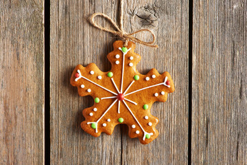 Christmas homemade gingerbread cookie