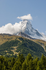 Zermatt, Dorf, Schweizer Alpen, Wanderferien, Sommer