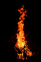 Fototapeta na wymiar Orange fire flames