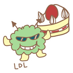 LDLコレステロールとケーキ