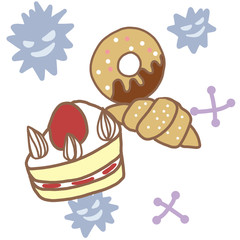 悪玉菌とケーキ、甘い物