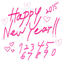 HAPPYNEWYEAR2015/手書きフォント