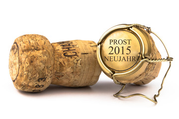 Champagnerkorken - Prost Neujahr 2015