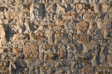 Stone wall in dramatic light