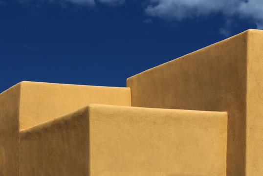Kubistisches Lehmhaus in Taos, USA