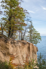 Obraz premium Kepa Redlowska cliff-like Baltic Sea coastline in Gdynia, Poland