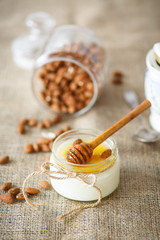 homemade yogurt with honey and nuts