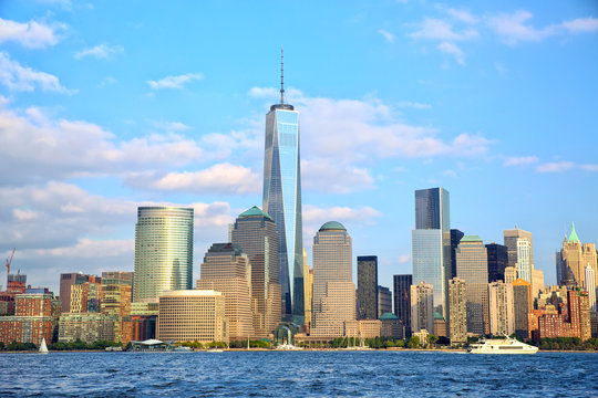 Fototapeta Lower Manhattan skyscrapers, New York City