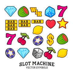 Fototapeta premium Slot Machine Symbols