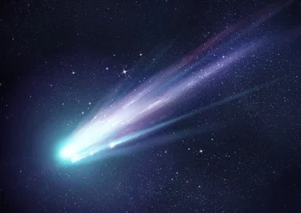 Foto op Canvas Super Bright Comet at Night © James Thew