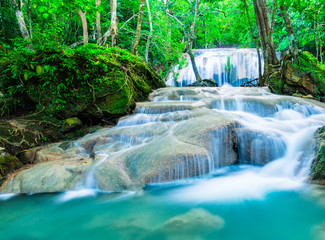 Waterfall in deep tropical forest