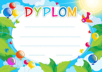 Diploma for Polish children