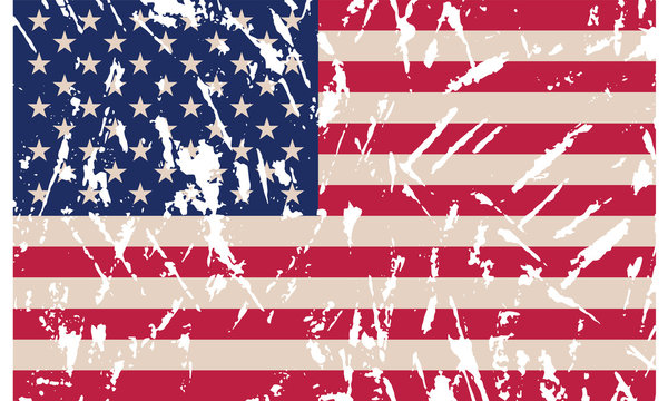 American flag stars stencil template. Clipart image isolated on