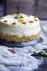 Carrot cake with cream cheese frosting