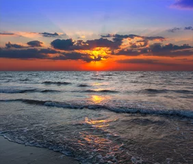sunset on sea