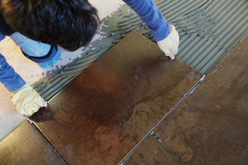 pose de carrelage