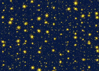 many light flying stars on a sky backgrounds