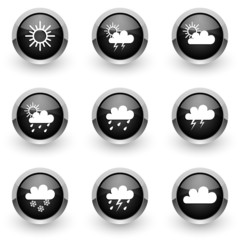 weather forecast vector icons set