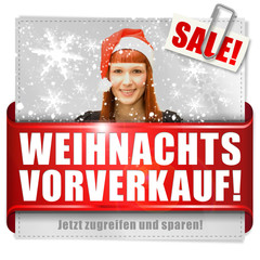 Weihnachtsvorverkauf! Button, Icon
