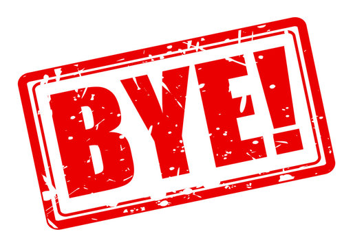 Bye red stamp text