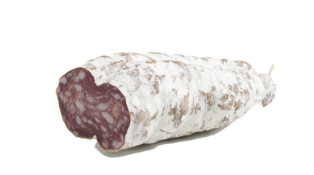 saucisson sec entam&eacute;