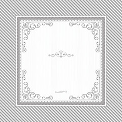 vintage frame on seamless tweed pattern