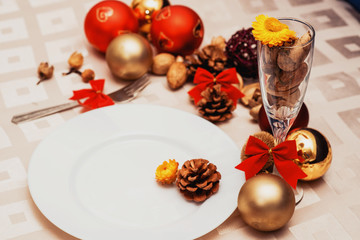 gold new year laying