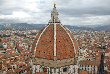 Fototapeta na wymiar La cupola di Brunelleschi a Firenze