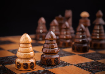 Chess, one against all concept.