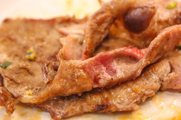 Barbecue meat, smoke