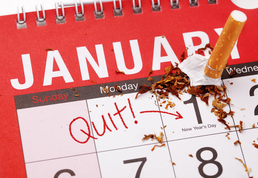 New year's resolution quitting smoking