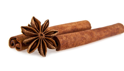 Cinnamon sticks and anise stars