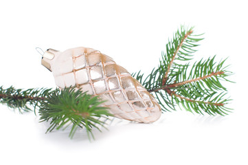 decorations and spruce branches