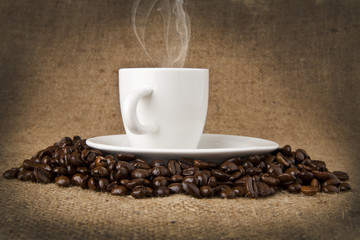 cup of coffee and grain