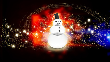 Obraz premium snowman with light star